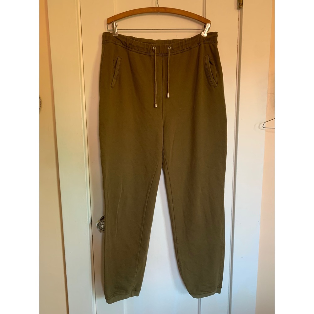 Norsport Mens Large Olive Green Cotton Jogger Sweatpants Made in Canada